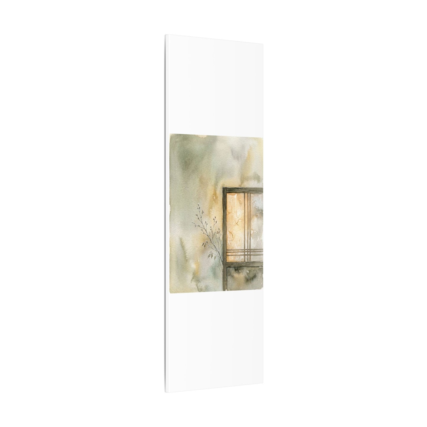Ma Shoji Screen Canvas Art - Japandi Watercolor