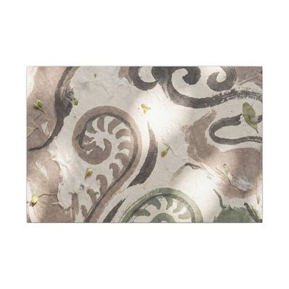 Dappled Ink Brushstroke Canvas Art - Japandi Ma