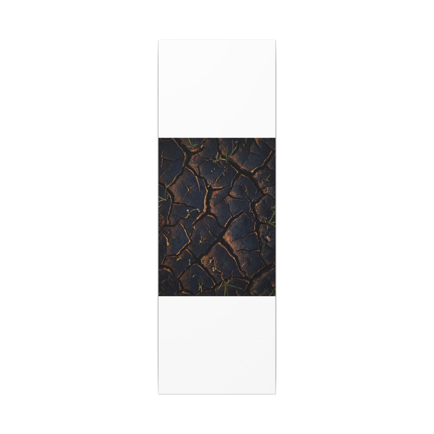 Cracked Earth Moody Minimal Canvas Art | Luxurious Dark Japandi Art