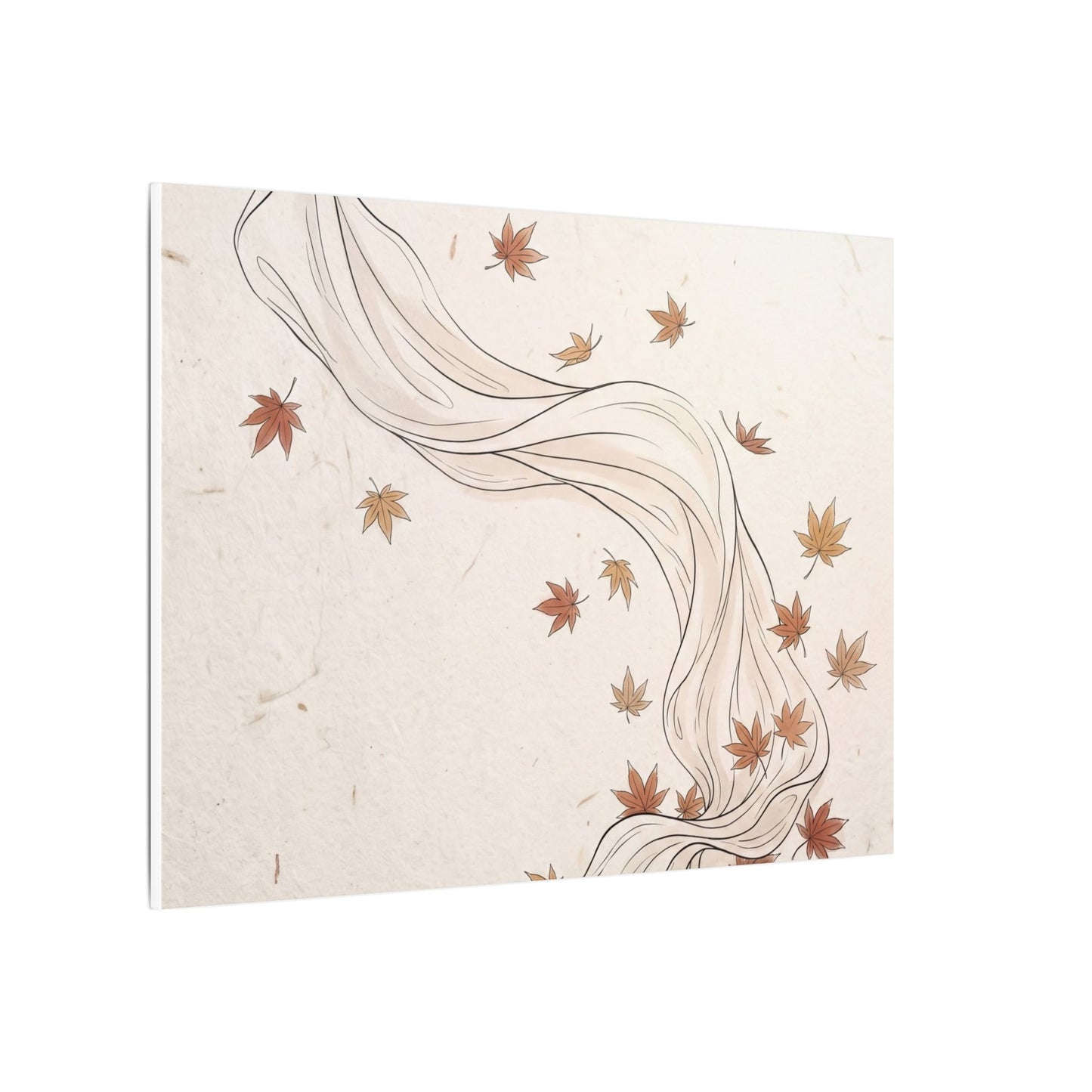 Japandi Silk Drape in Dawn | Minimal Line Canvas Art
