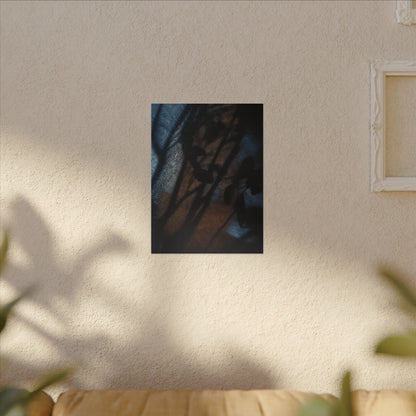 Moonlight Shadow Play Canvas Art - Dark Japandi Ma