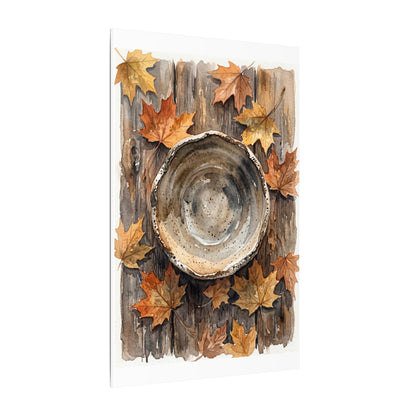 Ma Ceramic Bowl Canvas Art - Japandi Watercolor