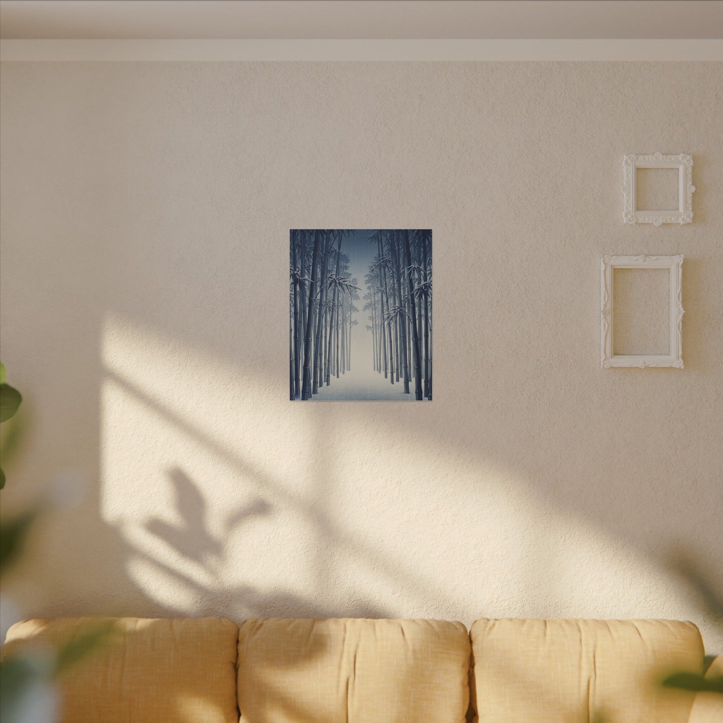 Bamboo Grove Canvas Art | Winter Zen Ukiyo E Inspired Art