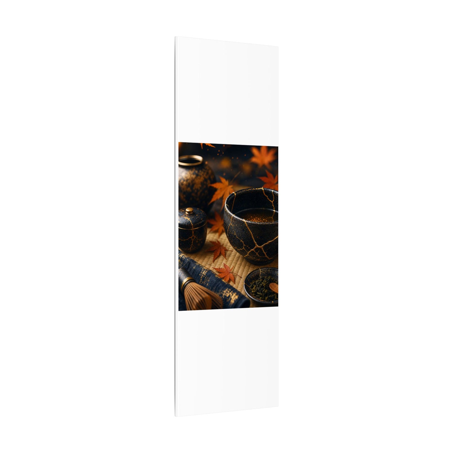 Seijaku Tea Ceremony Canvas Art - Kintsugi Gold Repair
