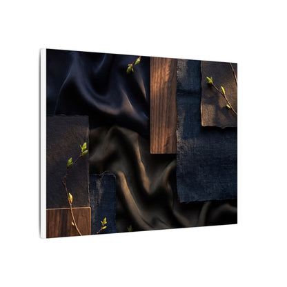 Silk Drape Spring Canvas Art | Dark Japandi Moody Design