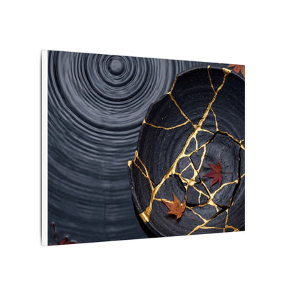 Philosophical Water Ripple Canvas Art - Gold Repair Kintsugi