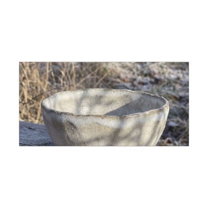 Dappled Ceramic Bowl Canvas Art - Japandi Fukinsei