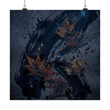 Moonlight Ink Brushstroke Wall Art Print - Dark Japandi Datsuzoku