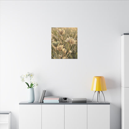 Summer Dried Flowers Minimal Line Canvas Art | Cozy Decor