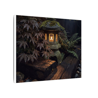 Moody Moonlit Garden Canvas Art - Shadow Zen Dark Japandi
