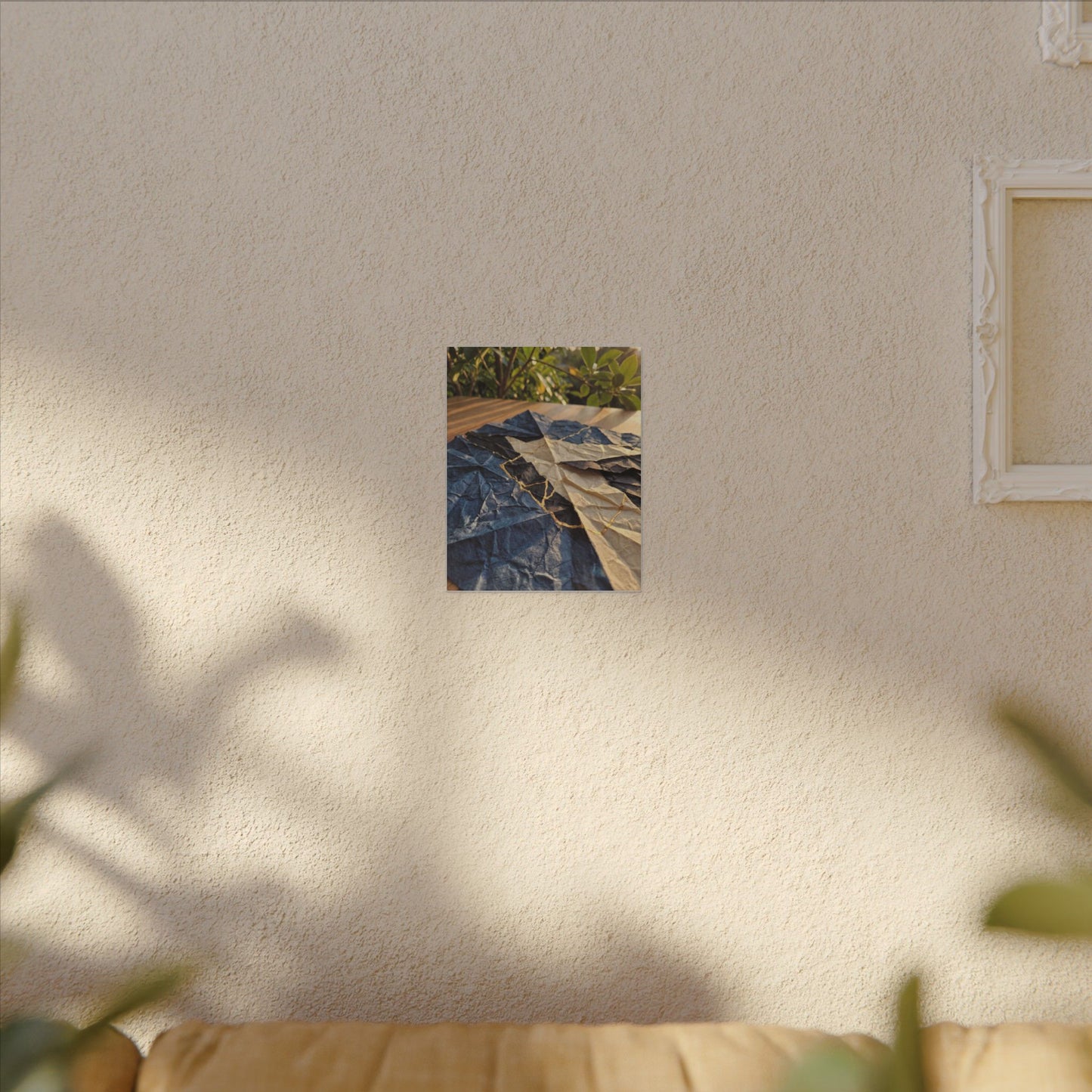 Golden Hour Paper Fold Canvas Art - Kintsugi Ma