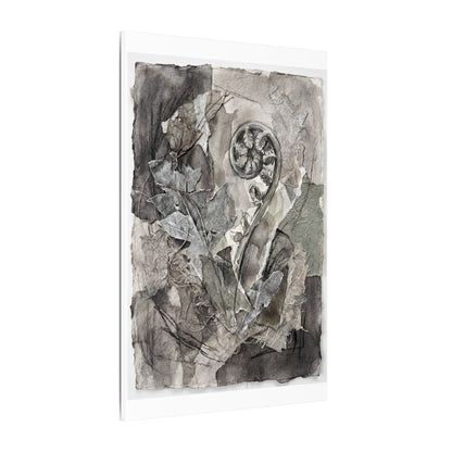 Japandi Fern Unfurling in Overcast | Texture Canvas Art