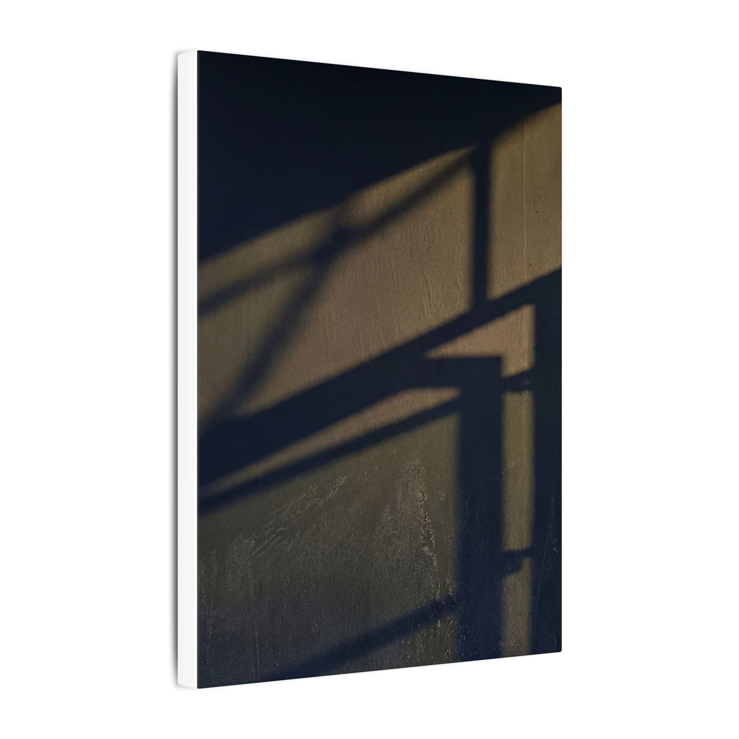 Sophisticated Shadow Play Canvas Art - Moody Minimal Dark Japandi