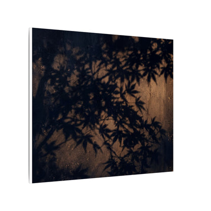 Shadow Play Autumn Canvas Art | Dark Japandi Atmospheric Design