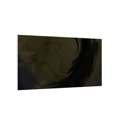 Seijaku Ink Brushstroke Canvas Art - Dark Japandi Moody Minimal