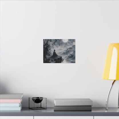 Ink Brushstroke Sumi E Canvas Art | Serene Zen Art