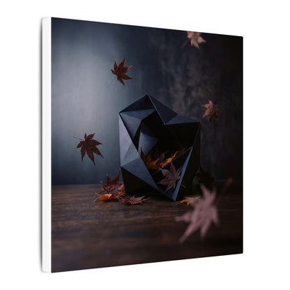 Dark Japandi Paper Fold in Dawn | Shadow Zen Canvas Art