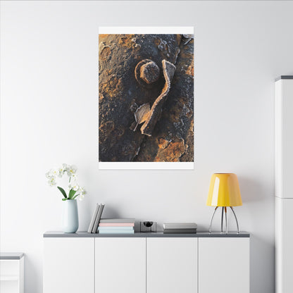 Moody Rust Patina Canvas Art - Moody Minimal Dark Japandi
