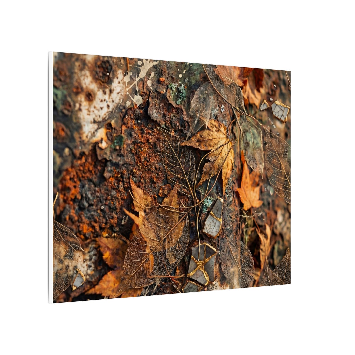 Rust Patina Canvas Art | Autumn Japandi Texture Art