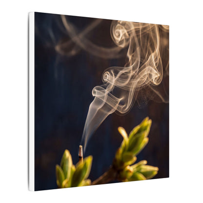 Golden Hour Incense Smoke Canvas Art - Dark Japandi Kanso