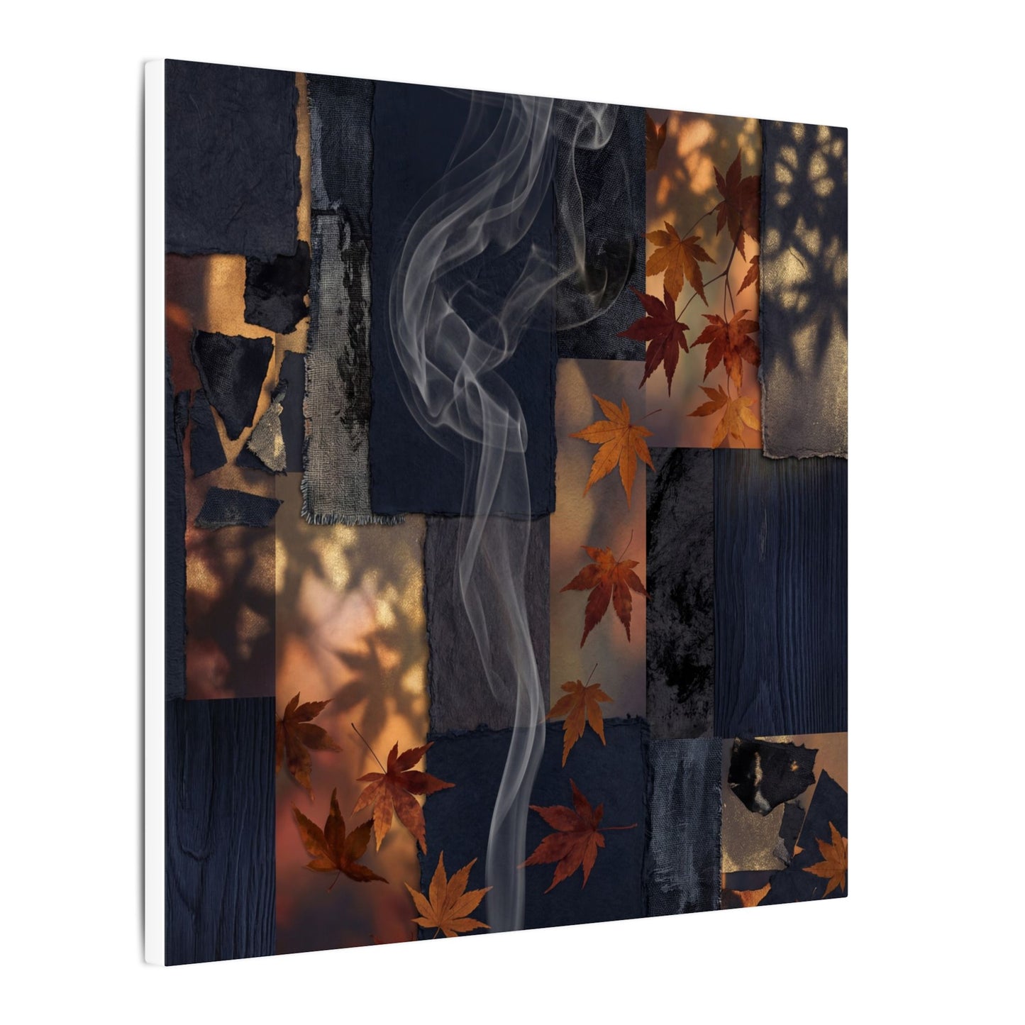 Autumn Incense Smoke Dark Texture Canvas Art | Sophisticated Decor