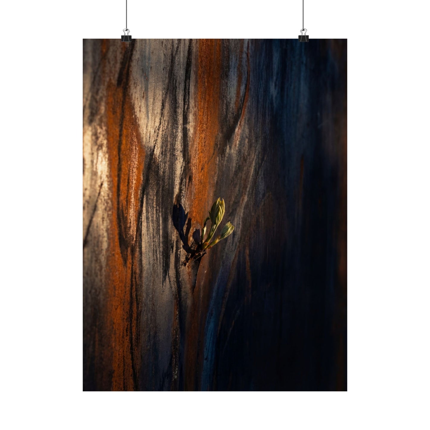 Rust Patina Spring Wall Art Print | Dark Japandi Sophisticated Design Art Print