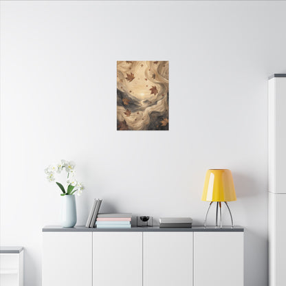 Autumn Silk Drape Watercolor Canvas Art | Earthy Decor
