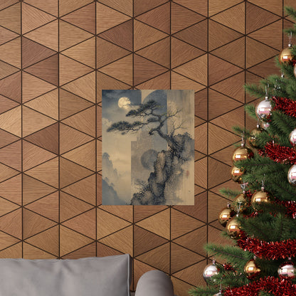 Ma Pine Tree Wall Art Print - Japandi Japanese Pattern