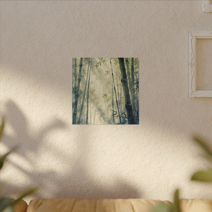Bamboo Grove Spring Canvas Art | Zen Serene Design