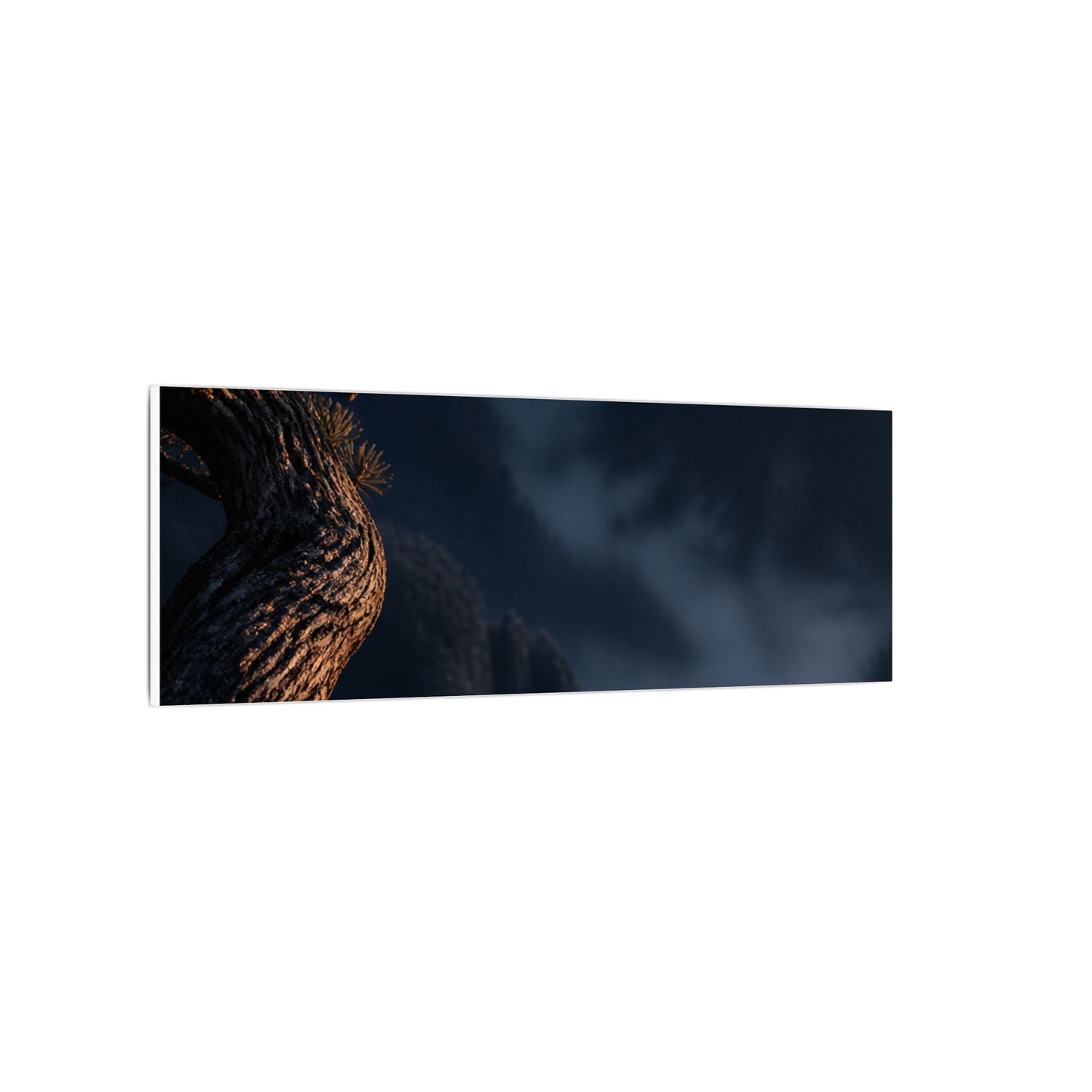 Bold Pine Tree Canvas Art - Shadow Zen Dark Japandi