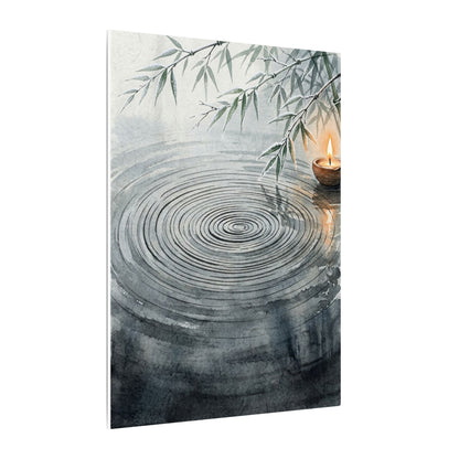 Water Ripple Sumi E Canvas Art | Calm Zen Art