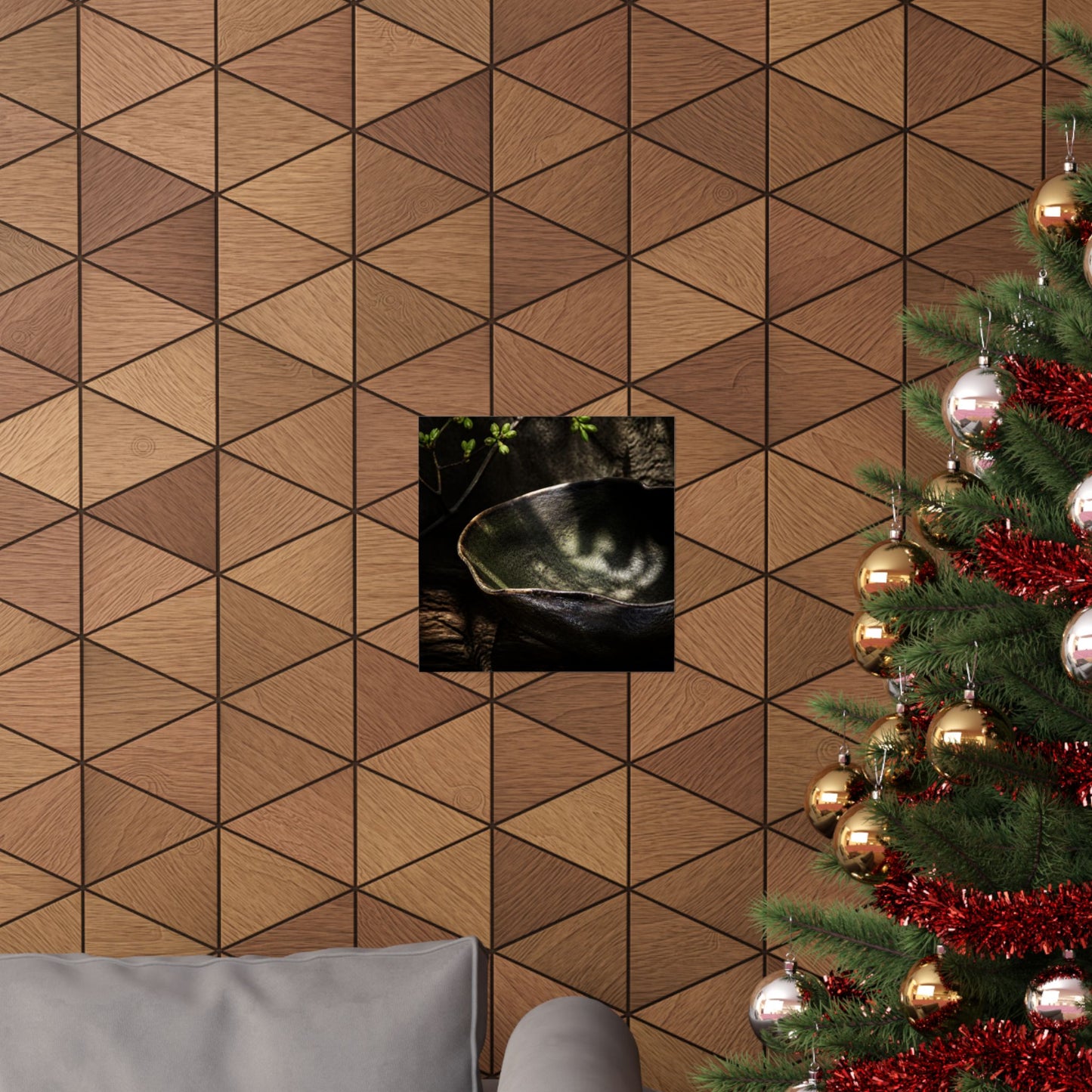 Dappled Ceramic Bowl Wall Art Print - Dark Japandi Fukinsei