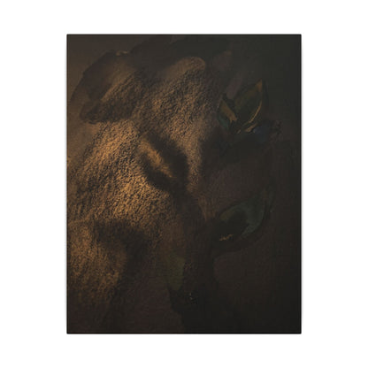Candlelight Shadow Play Canvas Art - Dark Japandi Ma