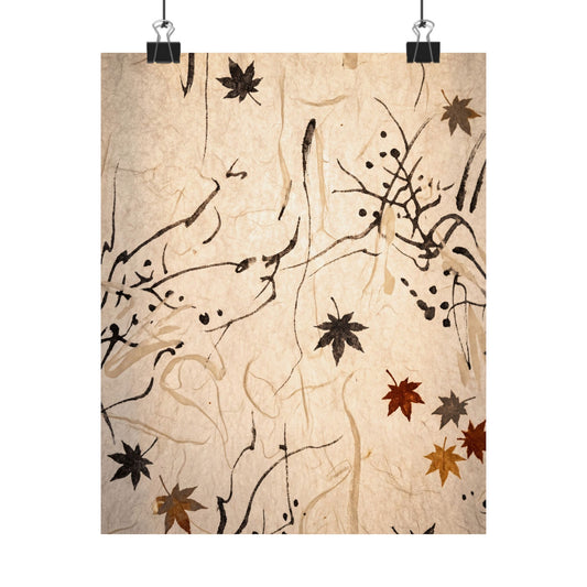 Golden Hour Shoji Screen Wall Art Print - Japandi Fukinsei
