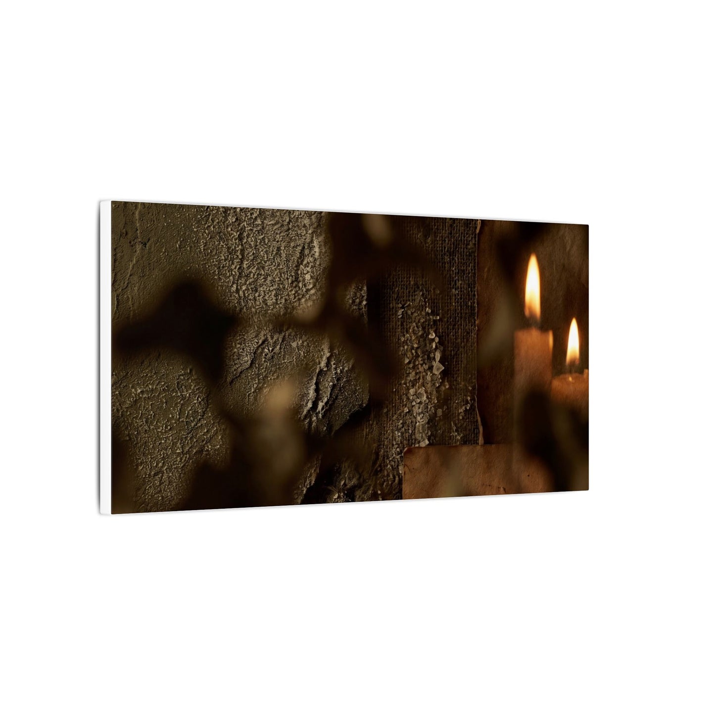 Shadow Play Dark Texture Canvas Art | Moody Dark Japandi Art
