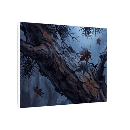 Atmospheric Pine Tree Canvas Art - Shadow Zen Dark Japandi