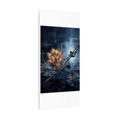 Winter Lotus Flower Broken Beauty Canvas Art | Healing Decor