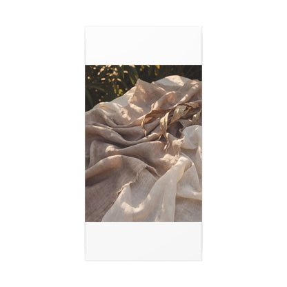 Silk Drape Summer Canvas Art | Japandi Neutral Design