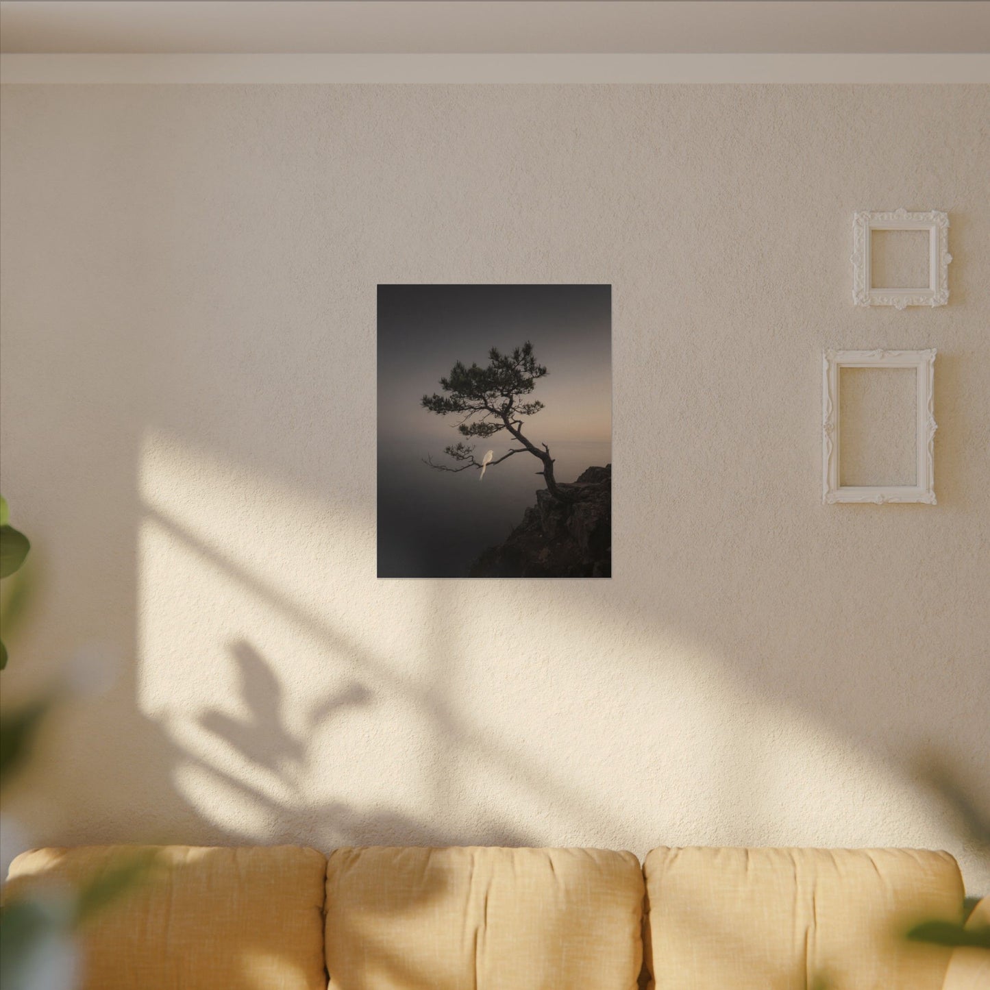 Dawn Pine Tree Canvas Art - Dark Japandi Datsuzoku