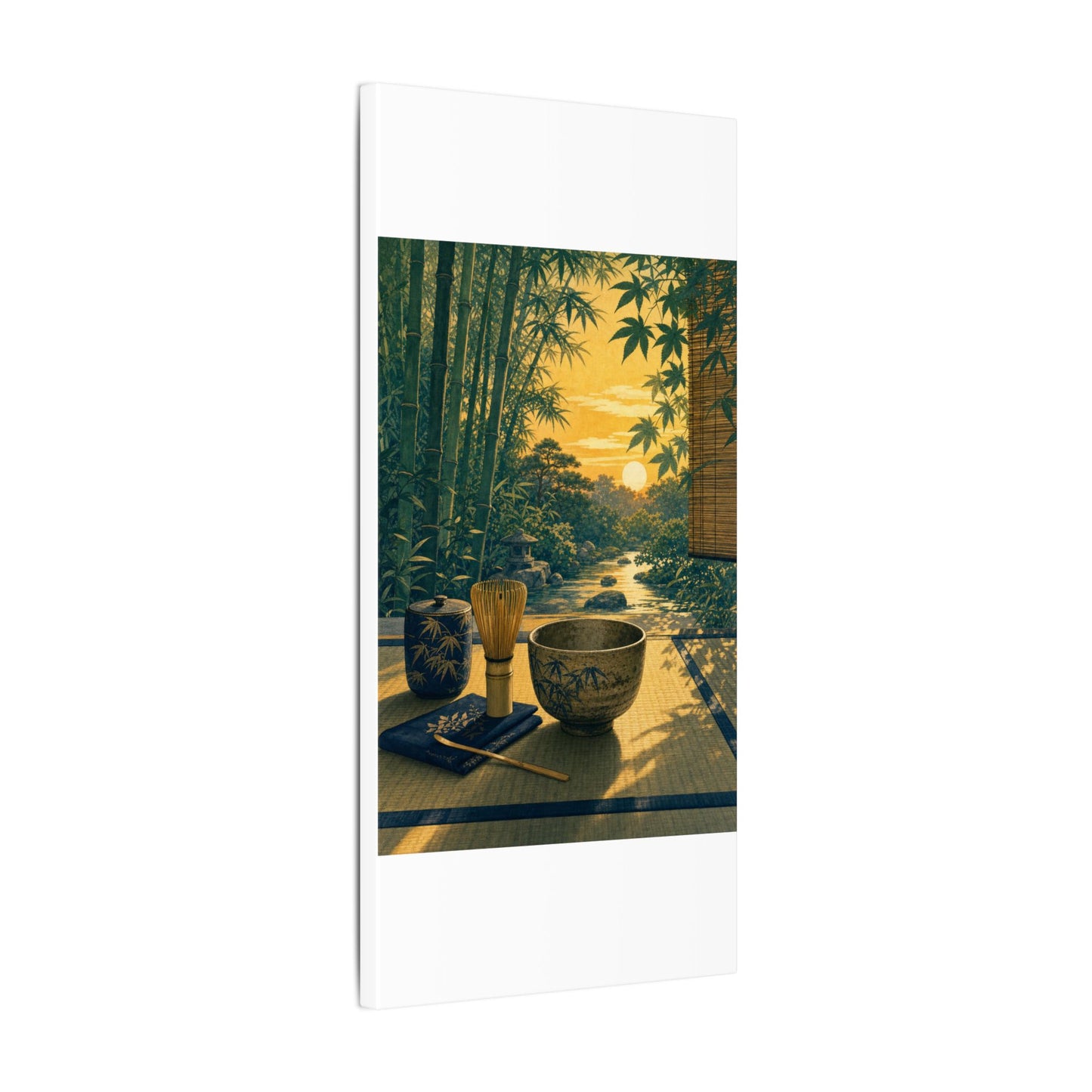 Ma Tea Ceremony Canvas Art - Zen Ukiyo E Inspired