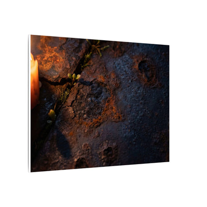 Candlelight Rust Patina Canvas Art - Dark Japandi Ma