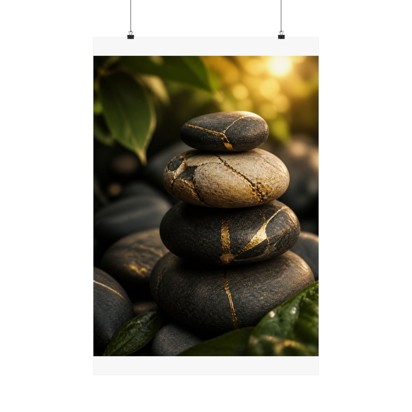 Summer River Stones Broken Beauty Wall Art Print | Beautiful Decor