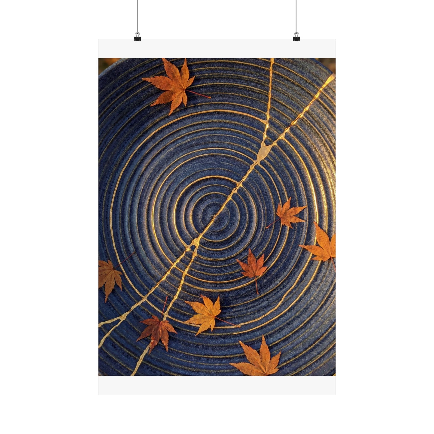 Datsuzoku Water Ripple Wall Art Print - Kintsugi Gold Repair Art Print