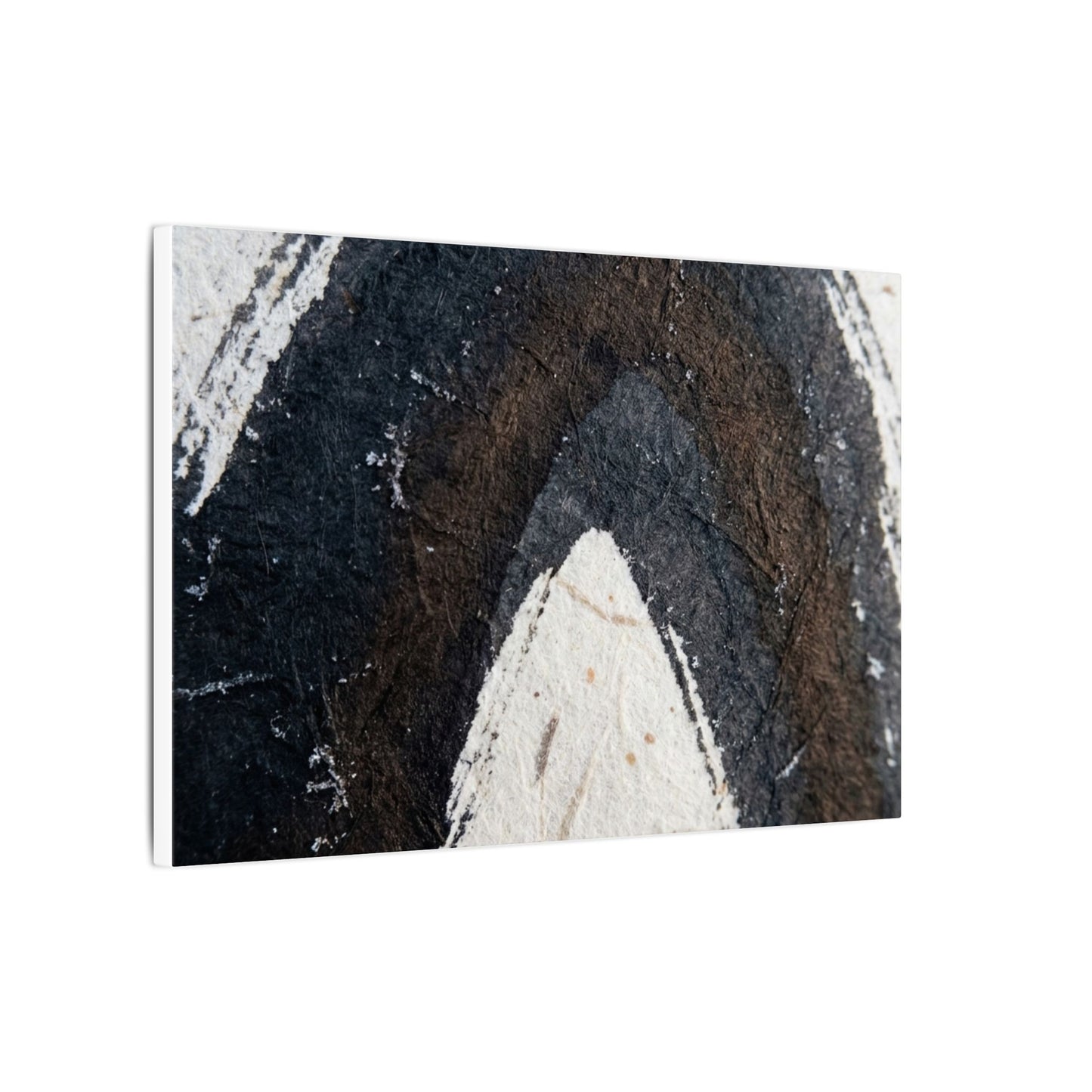 Moody Ink Brushstroke Canvas Art - Moody Minimal Dark Japandi