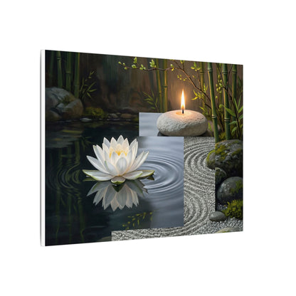 Candlelight Lotus Flower Canvas Art - Zen Kanso