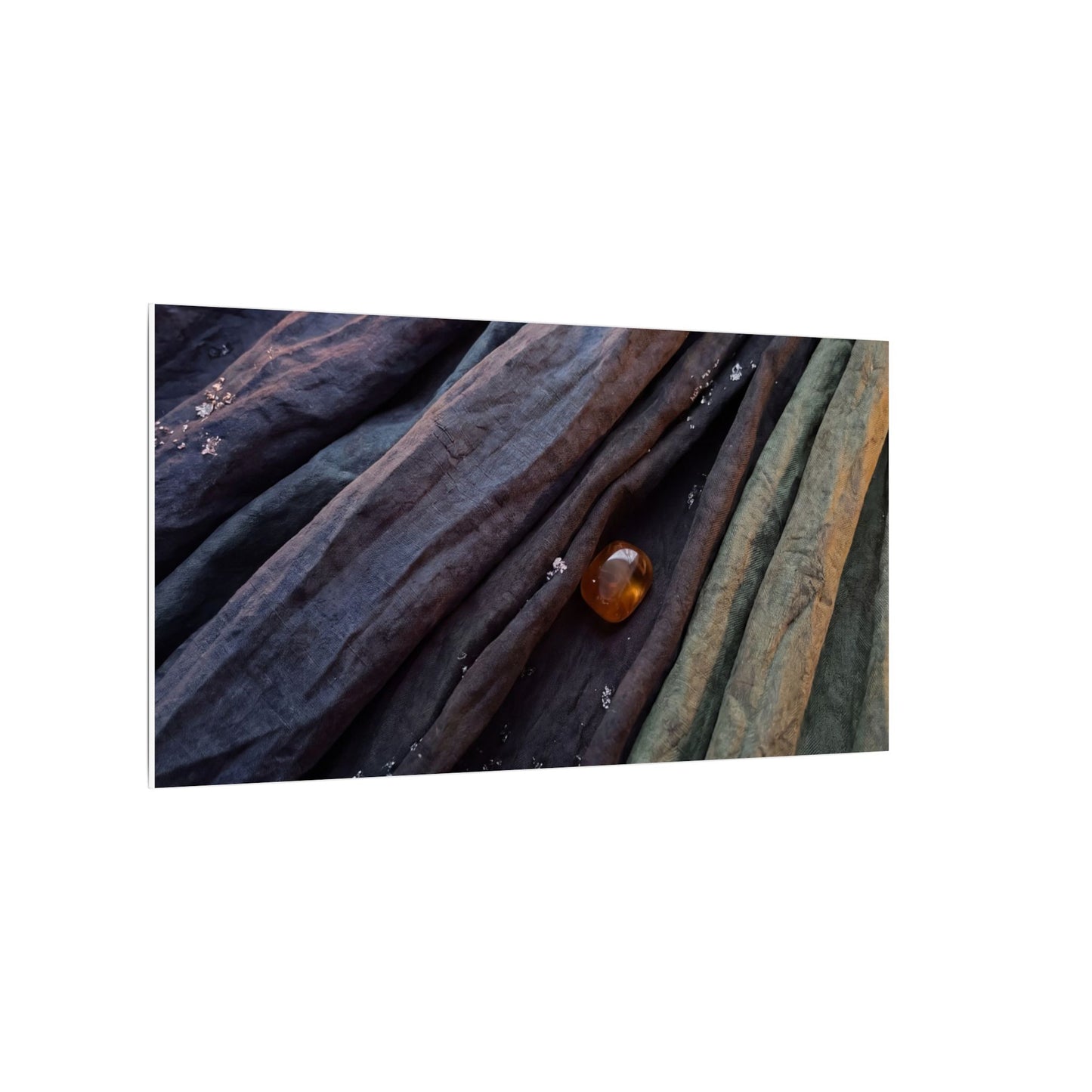 Silk Drape Shadow Zen Canvas Art | Moody Dark Japandi Art
