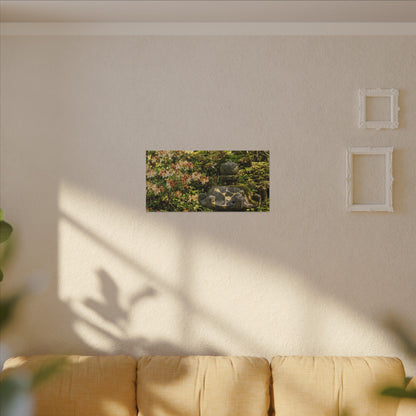 Spring Stone Lantern Gold Repair Canvas Art | Beautiful Decor