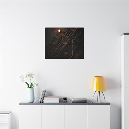 Autumn Silk Drape Moody Minimal Canvas Art | Moody Decor