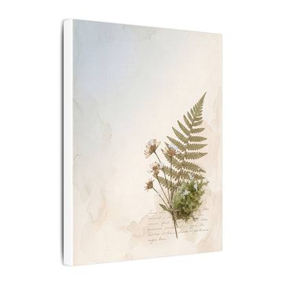 Winter Moss Close Up Herbarium Canvas Art | Enchanting Decor