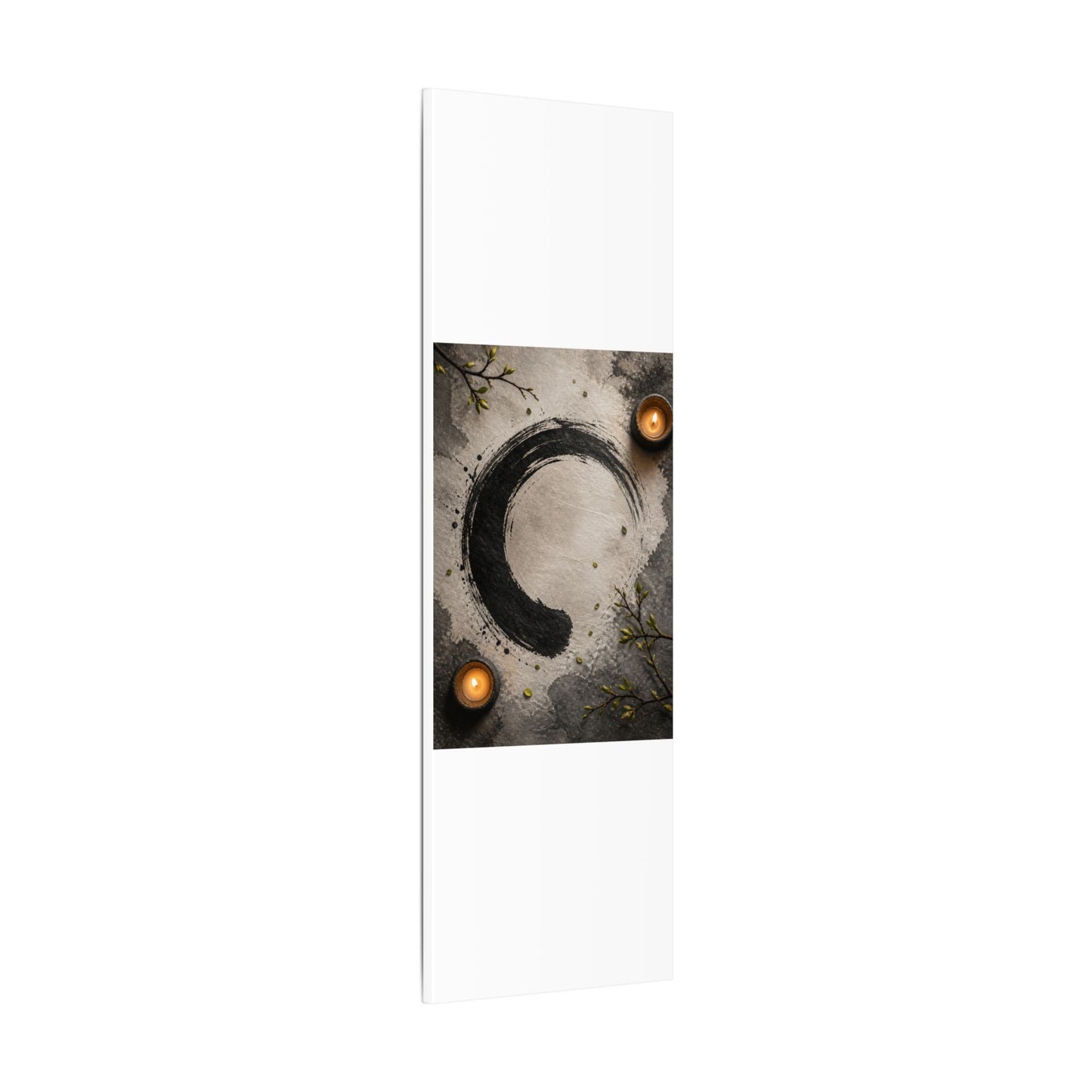 Candlelight Ink Brushstroke Canvas Art - Zen Ma